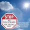Signmission Stop No Pedestrians for Trucks Only, 10 inch X 10 inch, Aluminum Metal Signs, 5PK OC-A-5Pack-10-56 - alternate 6
