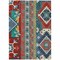 Homeroots 8' X 10' Red Pink And Teal Blue Aztec Washable Indoor Outdoor Area Rug 598505 - alternate 7