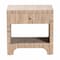 Bali & Pari Julia Bohemian Woven Natural Grasscloth Raffia 1-Drawer Nightstand 254-14036-ZORO - alternate 4