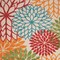 Homeroots 4' X 6' Orange Red Green And Blue Floral Indoor Outdoor Area Rug 546655 - alternate 4