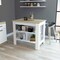 Homeroots White and Oak 41" Kitchen Island With Storage 535023 - alternate 6