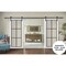 Sartodoors Sturdy Double Barn Door with Clear Glass, Lucia 2366 White Silk and Aluminum Strips, 13FT Rail Han LUCIA2366DB-WS-64 x 84 (2* 32x84) - alternate 5