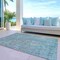 Homeroots 3' X 5' Blue Abstract Washable Indoor Outdoor Area Rug 607860 - alternate 4