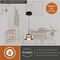 Vaxcel Whitney LED Mini Pendant Light, Textured Black, Smoke Glass Drum, 5.75-In. Wide P0462 - alternate 6