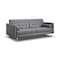 Homeroots 80" Gray Faux Leather Sleeper Sofa With Silver Legs 372116 - alternate 6