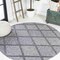 Jonathan Y Salines Diamond Trellis Dark Gray 5 ft Round Indoor/Outdoor Area Rug IBZ101A-5R - alternate 1