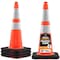 Xpose Safety Slim Line Traffic Safety Cone, 28 in, 6 in & 4 in Reflective Collar, DOT Approved, Orange, 4 pk OTC28SL-64-4-X-S - alternate 1