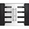 Vdomdoors Front Exterior Prehung Aluminum Double Doors Ronex0131 Grey Mirrored Clear Glass 2 Sidelights Entry RONEX0131DEXD-GRE-W12+72+12xH96-RH-O - alternate 1