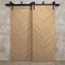 Sartodoors Sliding Closet Barn Bypass Doors 84 x 96 inches, Ego 5005 Natural Oak, Modern 8ft Rails Hardware S EGO5005BBB-SNA-8496 - alternate 3