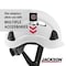 Jackson Safety Climb ABS Hard Hat, Type I Class C, White 20920 - alternate 3