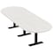 Skutchi Designs 12ft Conference Table With Power Unit | 12 Person Modular Racetrack Meeting Table | Harmony Series HAR-RAC-48X144-T.BK-WA7976-NA - alternate 1