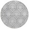 Homeroots 8' Gray And Silver Round Medallion Washable Indoor Outdoor Area Rug 587736 - alternate 6
