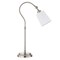 Homeroots 25" Nickel Metal Arched Table Lamp With White Drum Shade 524481 - alternate 4