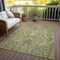 Homeroots 3' X 5' Artichoke Green Gray And Tan Damask Washable Indoor Outdoor Area Rug 603299 - alternate 6
