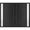 Vdomdoors Front Exterior Prehung Metal-Plastic Double Doors / MANUX 8111 Matte Black / 2 Sidelites Exterior W MANUX8111DEXD-BLK-LH-W16+72+16xH80 - alternate 1