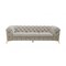 Homeroots 97" Beige Velvet Sofa With Gold Legs 480925 - alternate 1