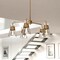 Vaxcel Harper 5-Light 27 in W Brass Gold Mid-Century Modern Chandelier, Clear Glass Ceiling Fixture H0294R - alternate 5