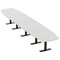Skutchi Designs Arc Boat Conference Table With Power, 48 in W, 240 in L HAR-ABOT-48X240-T.BK-U779-NA - alternate 1