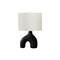 Monarch Specialties Lighting, 25"h, Table Lamp, Black Ceramic, Ivory / Cream Shade, Contemporary, Modern I 9666 - alternate 1