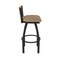 Holland Bar Stool Co Revelle 36in Swivel Extra Tall Bar Stool, Black Wrinkle Finish, Medium Back and Canter Sand Seat 881 - alternate 6