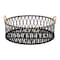 Homeroots Set of Two Black and Tan Round Bamboo Serving Tray With Handles 516321 - alternate 2