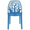 Leisuremod Cornelia Modern Stackable Dining Chair with Cut-Out Tree Design, Transparent Blue, 4PK C18TBU4 - alternate 4