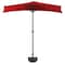 Pure Garden 9 Ft Semicircle Patio Umbrella with Base, Red 50-145-RB - alternate 4