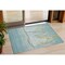 Homeroots 3' X 5' Teal Blue And Gold Nautical Washable Indoor Outdoor Area Rug 631041 - alternate 1