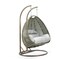 Leisuremod Beige Wicker Hanging 2 person Egg Swing Chair, White ESCBG-57W - alternate 5