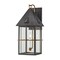 Troy Lighting Toby 1 Light Exterior Wall Sconce, Patina Brass And Graphite, 9.75 In x 23 In B6623-PBR/GRA - alternate 1
