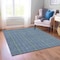 Homeroots 5' X 8' Blue Denim Blue And Mint Green Striped Washable Indoor Outdoor Area Rug 615038 - alternate 4