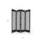 Homeroots 84" Brown Wood Folding Four Panel Screen Room Divider 274735 - alternate 3