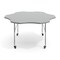 Flash Furniture Commercial Adjustable Height Flower Activity Table with Locking Casters-Gray XU-A60-FLR-GRY-T-A-CAS-GG - alternate 8