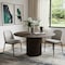 Homeroots 60" Brown Wood Pedestal Base Round Top Dining Table 720652 - alternate 3