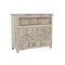 Homeroots 50" White Distressed Reclaimed Wood Open And Enclosed Storage Entertainment Center 522829 - alternate 3