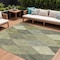 Homeroots 9' X 12' Olive Green Gray And Ivory Argyle Washable Indoor Outdoor Area Rug 613715 - alternate 1