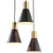 Jonathan Y Apollo 15" 3-Light Metal Cluster LED Pendant, Black/Brass Gold JYL6133A - alternate 6