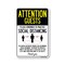 Signmission PSA Attention Guests Practice Social Distancing 14in X 10in Peel N Stick Wall Graphic, RD-1014-25395 OS-NS-RD-1014-25395 - alternate 1