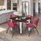 Regency Square Kee Breakroom Table W/ 4 M Stack Chairs, 48 in W, 48 in L, Neo Walnut TB4848NWBPCM47BY - alternate 4