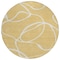 Homeroots 8' Gold And Ivory Round Abstract Washable Indoor Outdoor Area Rug 597477 - alternate 5