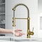 Vigo Edison Single Handle Pull-Down Sprayer Kitchen Faucet with Touchless Sensor in Matte Brushed Gold VG02001MGS - alternate 6