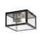 Jonathan Y Grayson 8" 1-Light Farmhouse Industrial Square Iron/Glass Case LED Flush Mount, Oil Rubbed Bronze JYL9553A - alternate 1