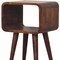 Homeroots 20" Chestnut Solid Wood Nightstand 722540 - alternate 3
