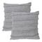 Homeroots Set of Two Gray Ribbed Cotton Throw Pillow With Fringe, 2PK 554606 - alternate 5