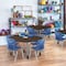 Regency Round Kee Mobile Adjustable Classroom Table W/ 4 Andy Chairs, 48 in W, 48 in L, Neo Walnut TB48RNDNWAPCGY45NV - alternate 3