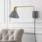 Jonathan Y Max 20.5" Swing Arm 1-Light Modern Midcentury Iron USB Charging Port LED Sconce, Grey/Brass Gold JYL1303C - alternate 6