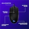 Logitech Logitech G203 Gaming Mouse - Cable - Black - USB - 8000 dpi - 6 Button(s) - 1 910-005790 - alternate 7