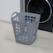 Basicwise Flexible Plastic Laundry Basket - Square Storage Hamper with Side Handles for Easy Carrying QI003857.L.GY - alternate 4