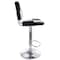 Elama 2 Piece Adjustable Faux Leather Bar Stool in Black and White with Chrome Base ELM-743-BLK-WHT - alternate 5