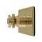 Kingston Brass Single-Handle Six-Way Diverter Valve with Square Trim Kit, Brushed Brass KS4047DX - alternate 1